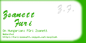 zsanett furi business card